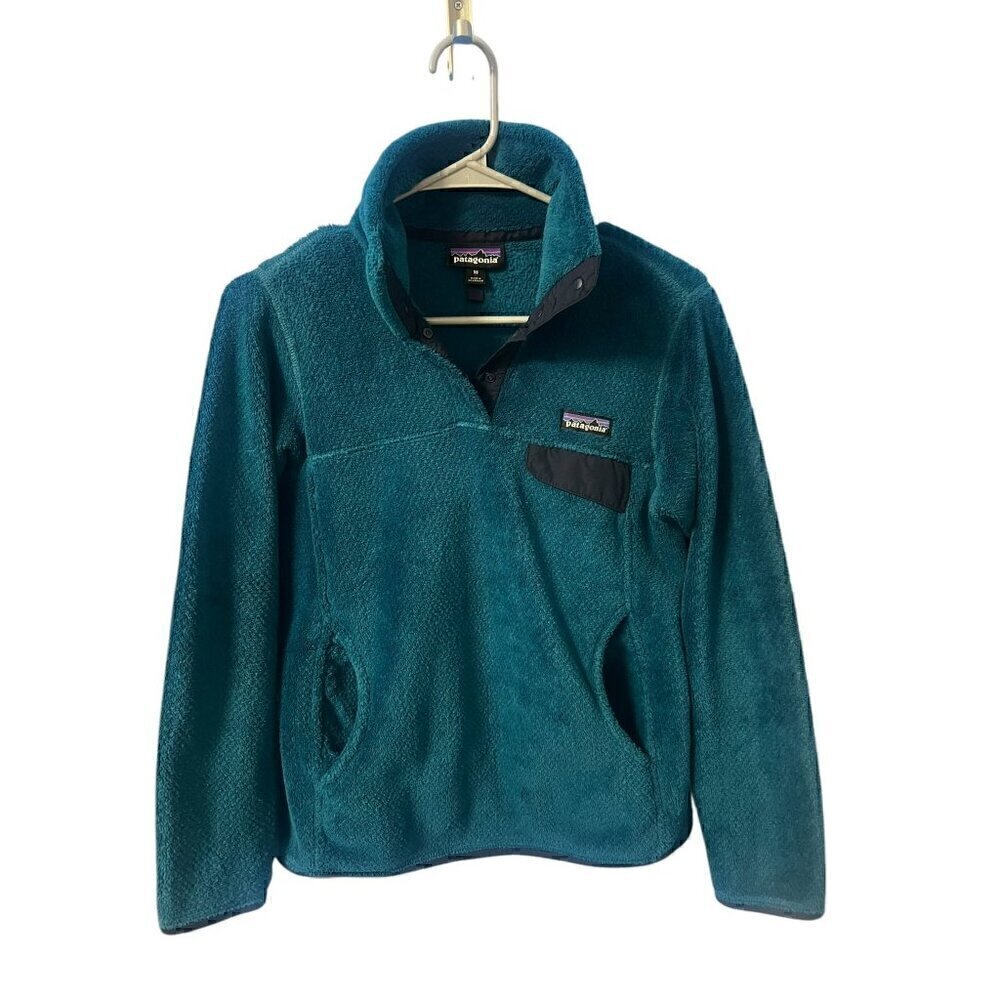 Patagonia Womens Synchilla Snap-T Fleece Pullover Teal, WIND RESISTANT, OUTDOORS